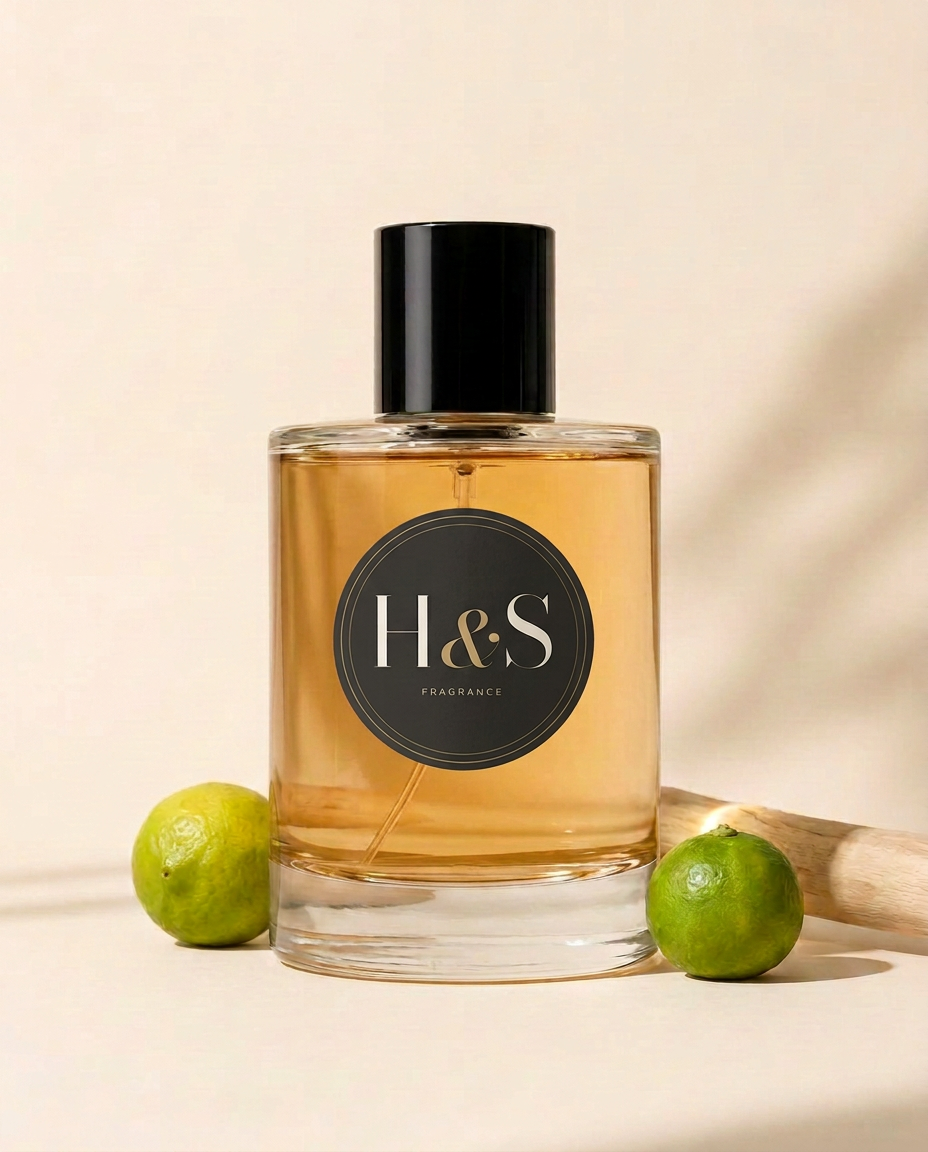 Heid & Seak Just Left the Room perfume in its clear round glass bottle