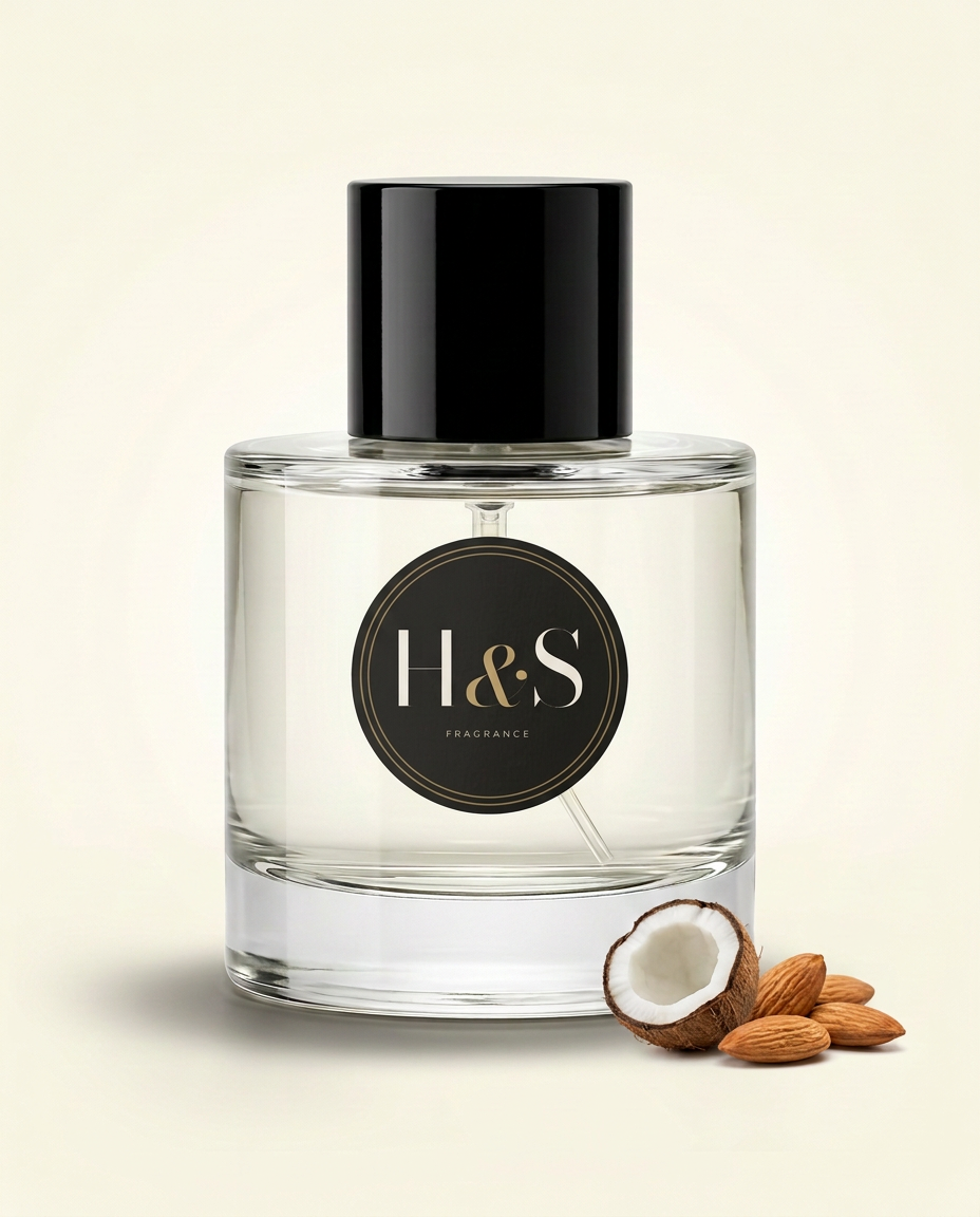 Heid & Seak Velvet Morning perfume in a clear round bottle with a black cap